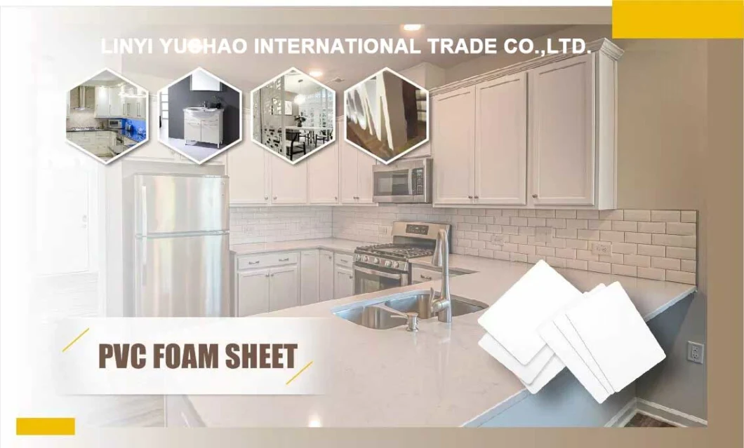 China Supplier 18mm Thick Kitchen Laminated PVC Foam Board Sheet