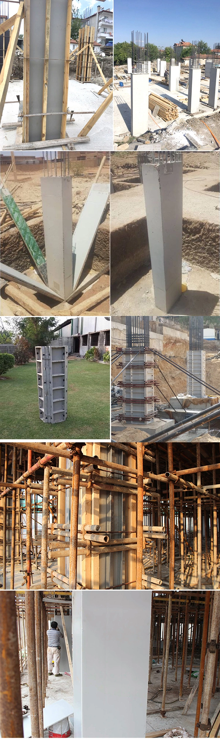 Cofragem Concreto PVC PP Plastic Board Custom Concrete Forms