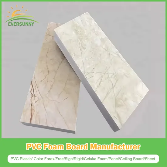 PVC Plastic/Color Forex/Free/Sign/Rigid/Celuka Foam/Panel/Ceiling/Wall Panel/Marble Foam Sheet for Special Cold Project/Environmental Protection 